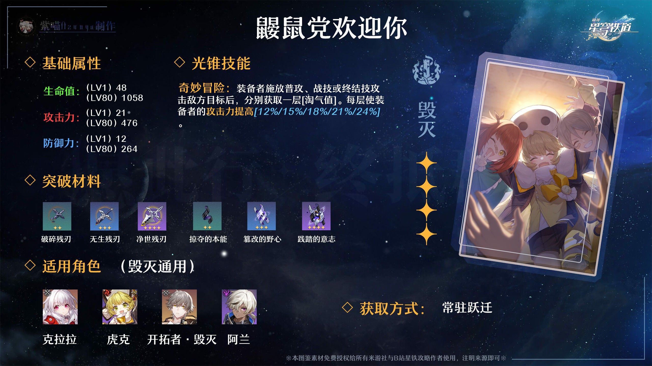 崩坏星穹铁道鼹鼠党欢迎你光锥适合谁-崩坏星穹铁道鼹鼠党欢迎你技能搭配攻略